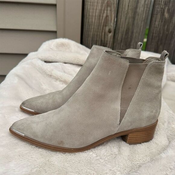 Marc Fisher Women's Chelsea Bootie Size 8.5 Pointed Toe Block Heel - Picture 1 of 10